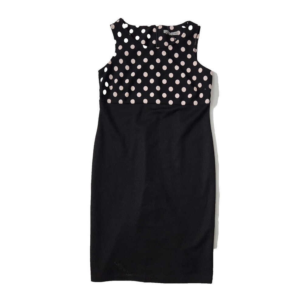 Danny & Nicole Women's Dress Size 8 sleeveless pencil midi dress Black & Pink